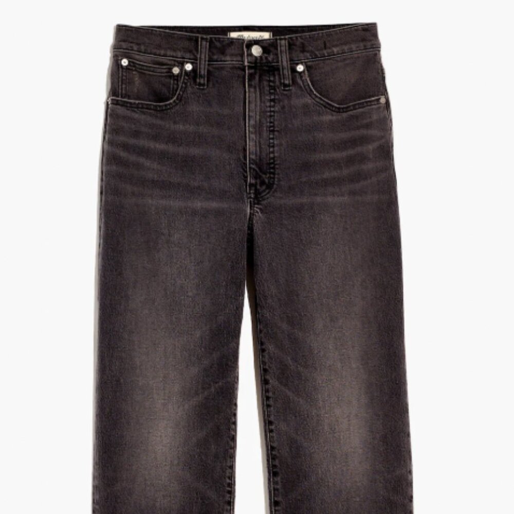 Madewell | Perfect Vintage Straight Jeans in Cosner Wash (Faded Black) 26W